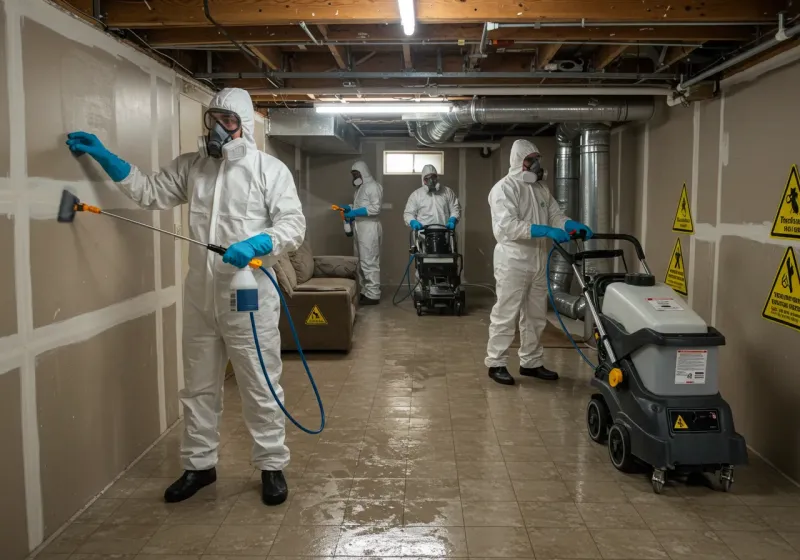 Basement Moisture Removal and Structural Drying process in Duvall, WA